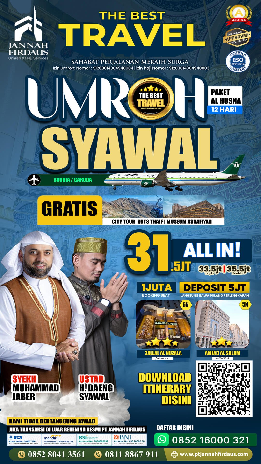 umroh syawal 2026 pt jannah firdaus tour travel alhusna