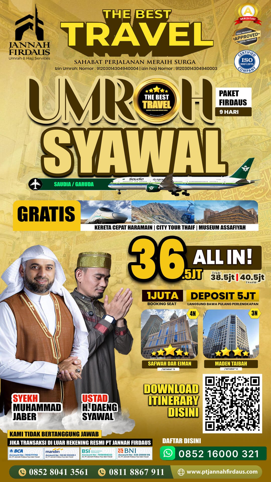 umroh syawal 2026 pt jannah firdaus tour travel firdaus