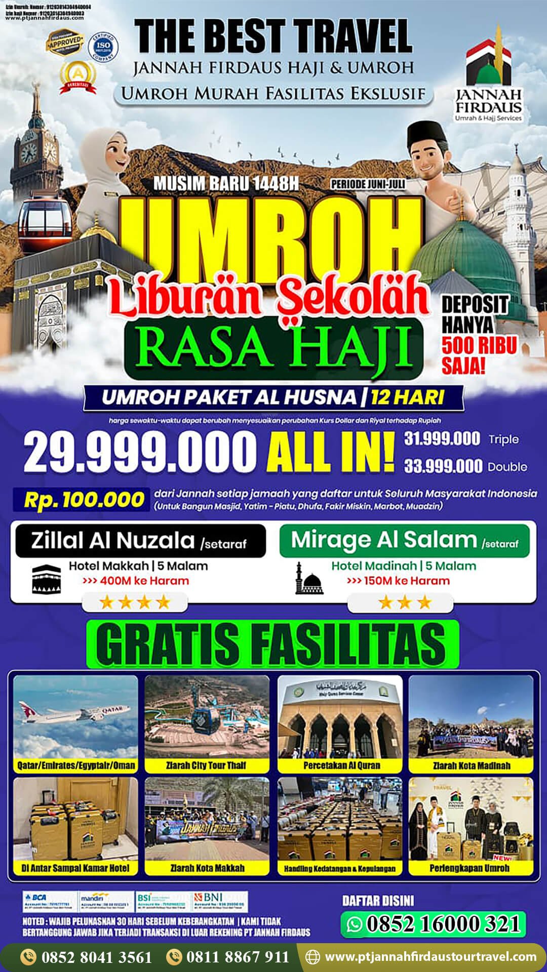 umroh 2026 alhusna pt jannah firdaus tour travel