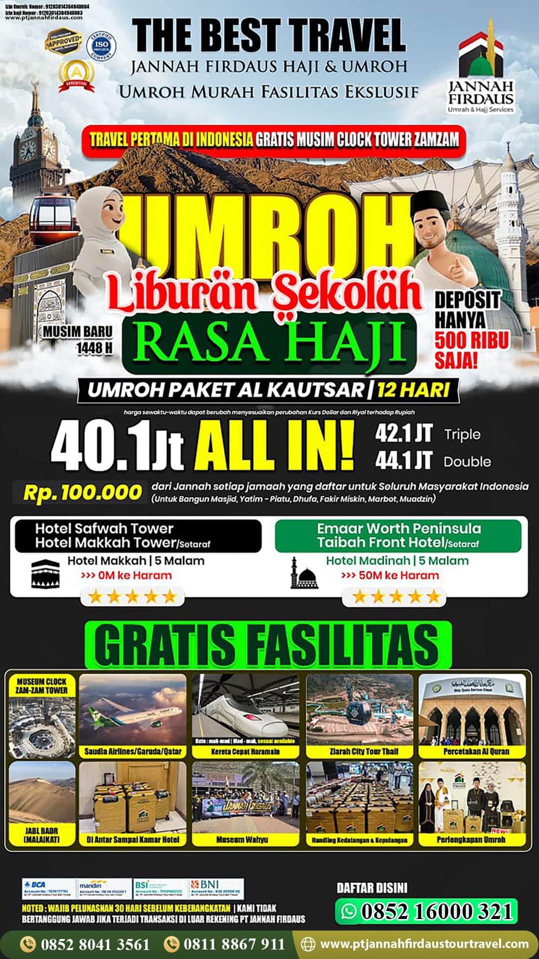 umroh 2026 alkautsar pt jannah firdaus tour travel