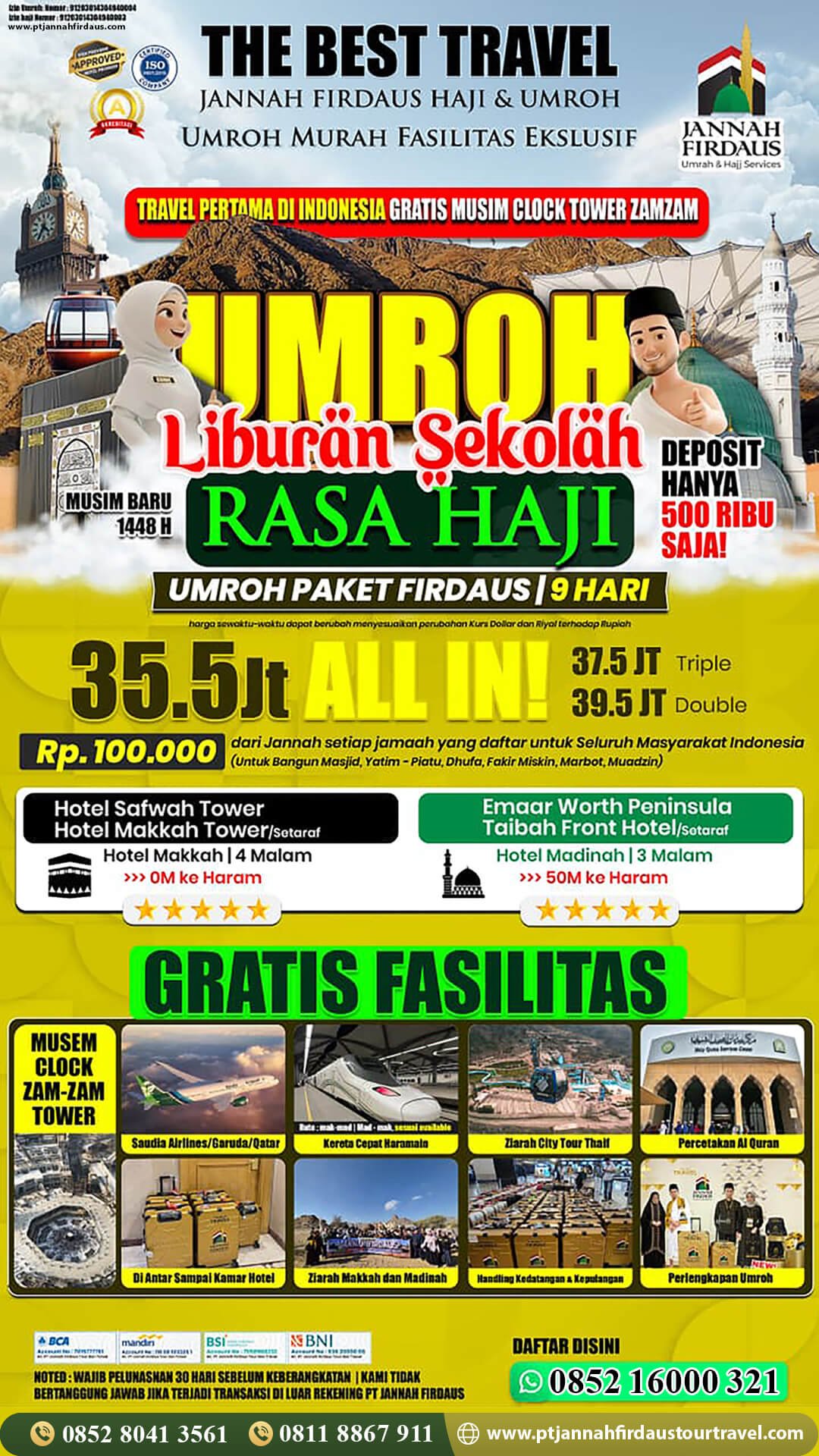 umroh 2026 firdaus pt jannah firdaus tour travel