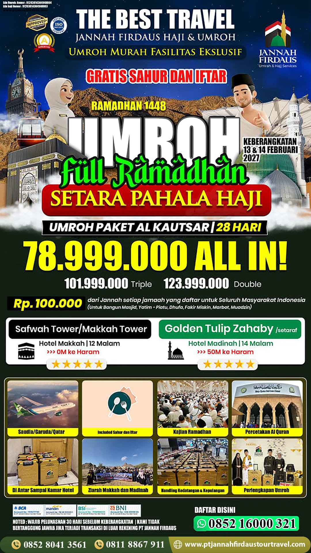 umroh full ramadhan 2027 pt jannah firdaus tour travel alkautsar