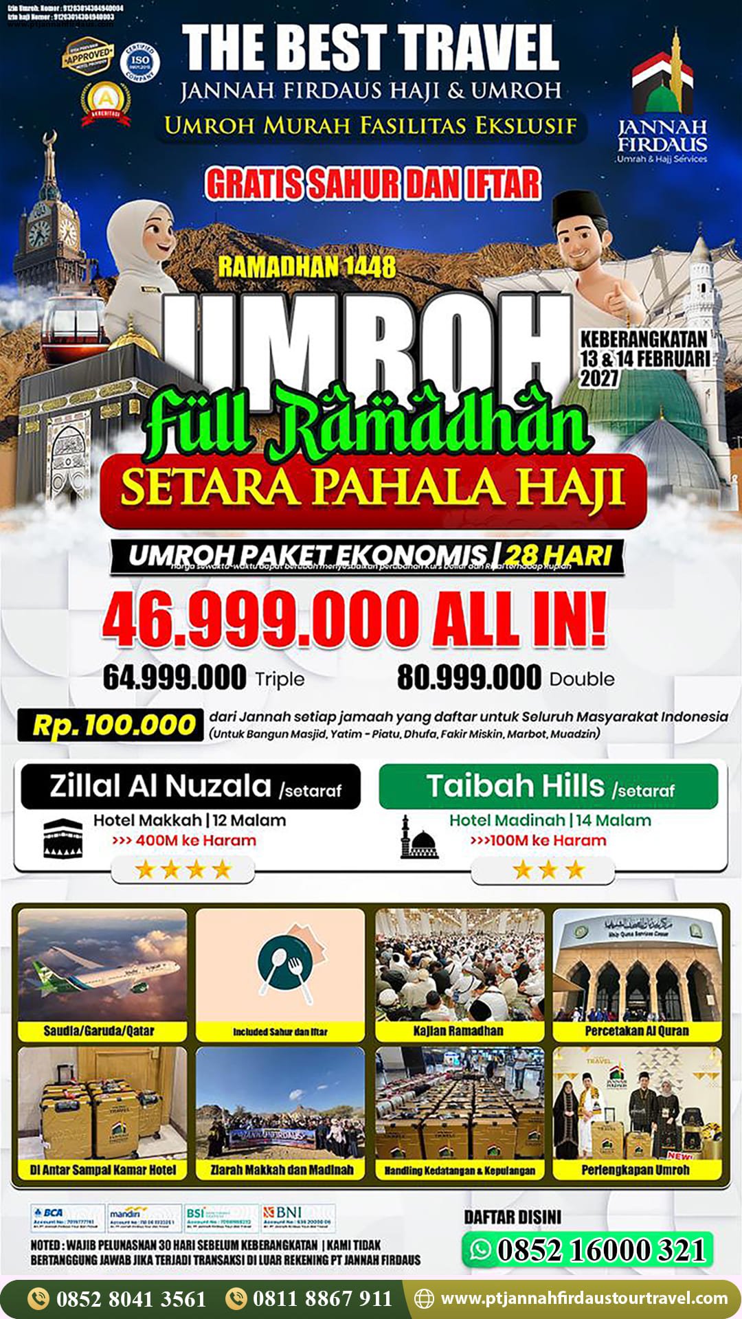 umroh full ramadhan 2027 pt jannah firdaus tour travel ekonomis