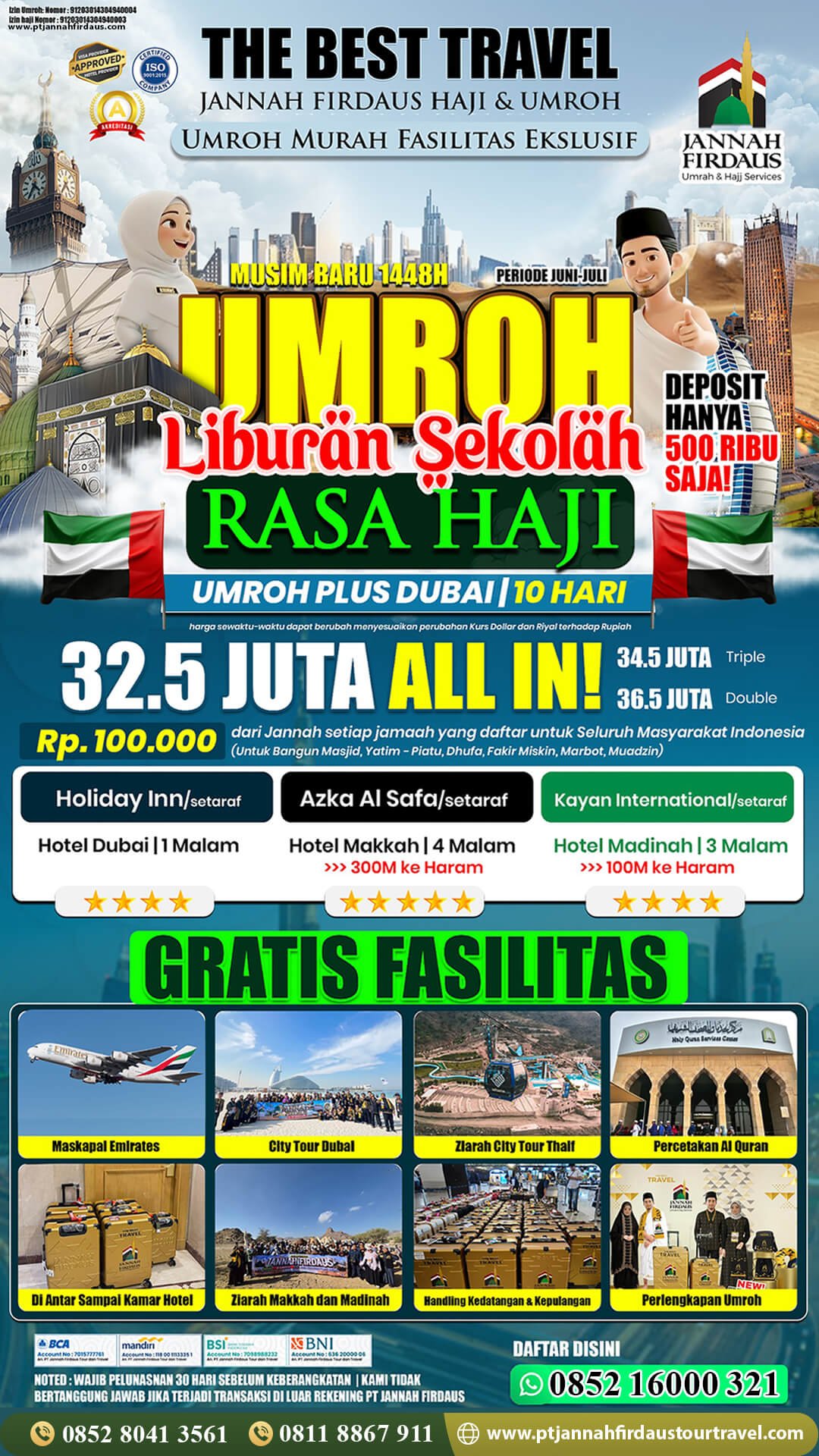 umroh plus dubai 2026 pt jannah firdaus tour travel
