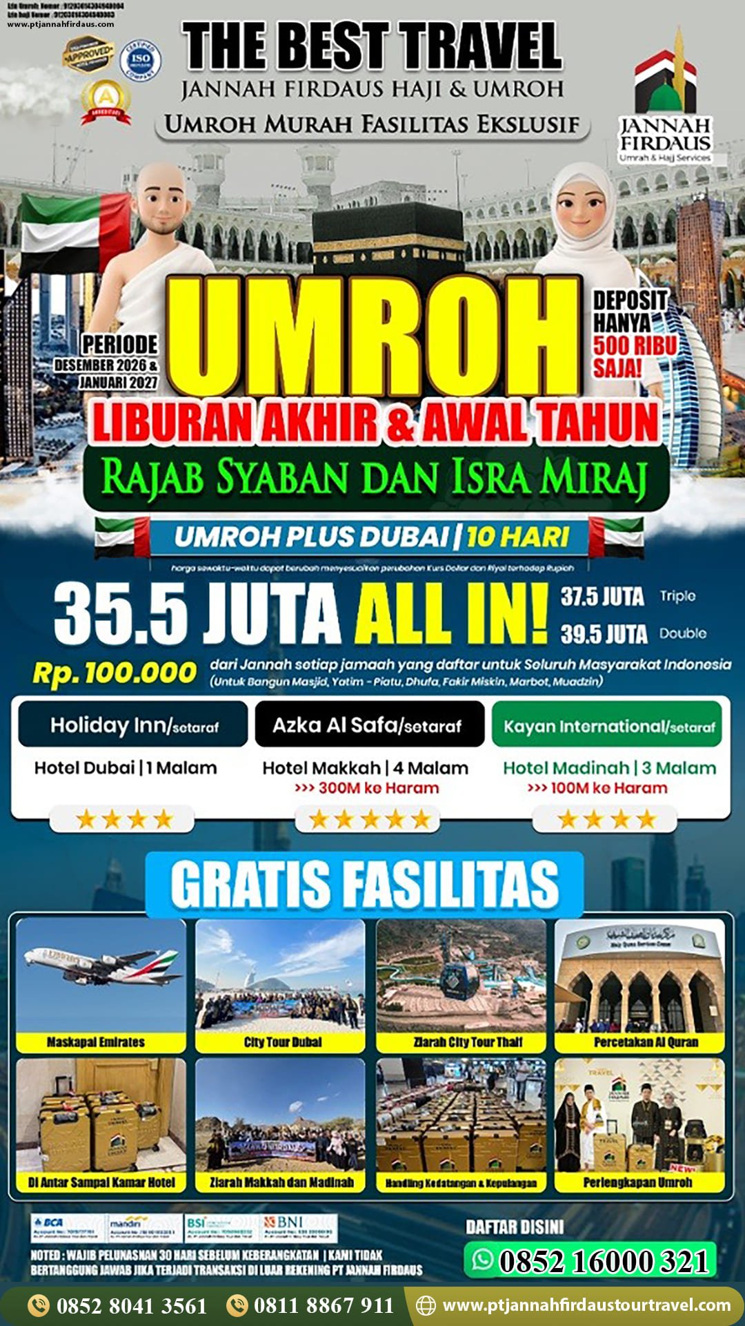 umroh plus dubai akhir tahun 2026 awal tahun 2027 pt jannah firdaus tour travel