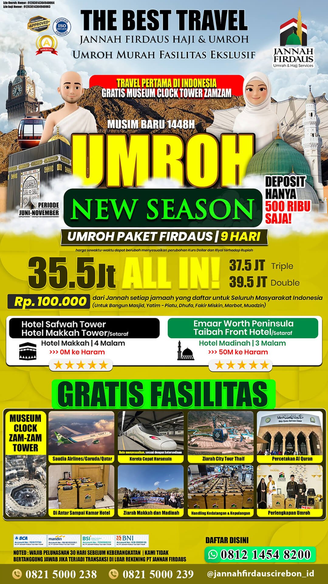 umroh 2026 paket firdaus 9 hari