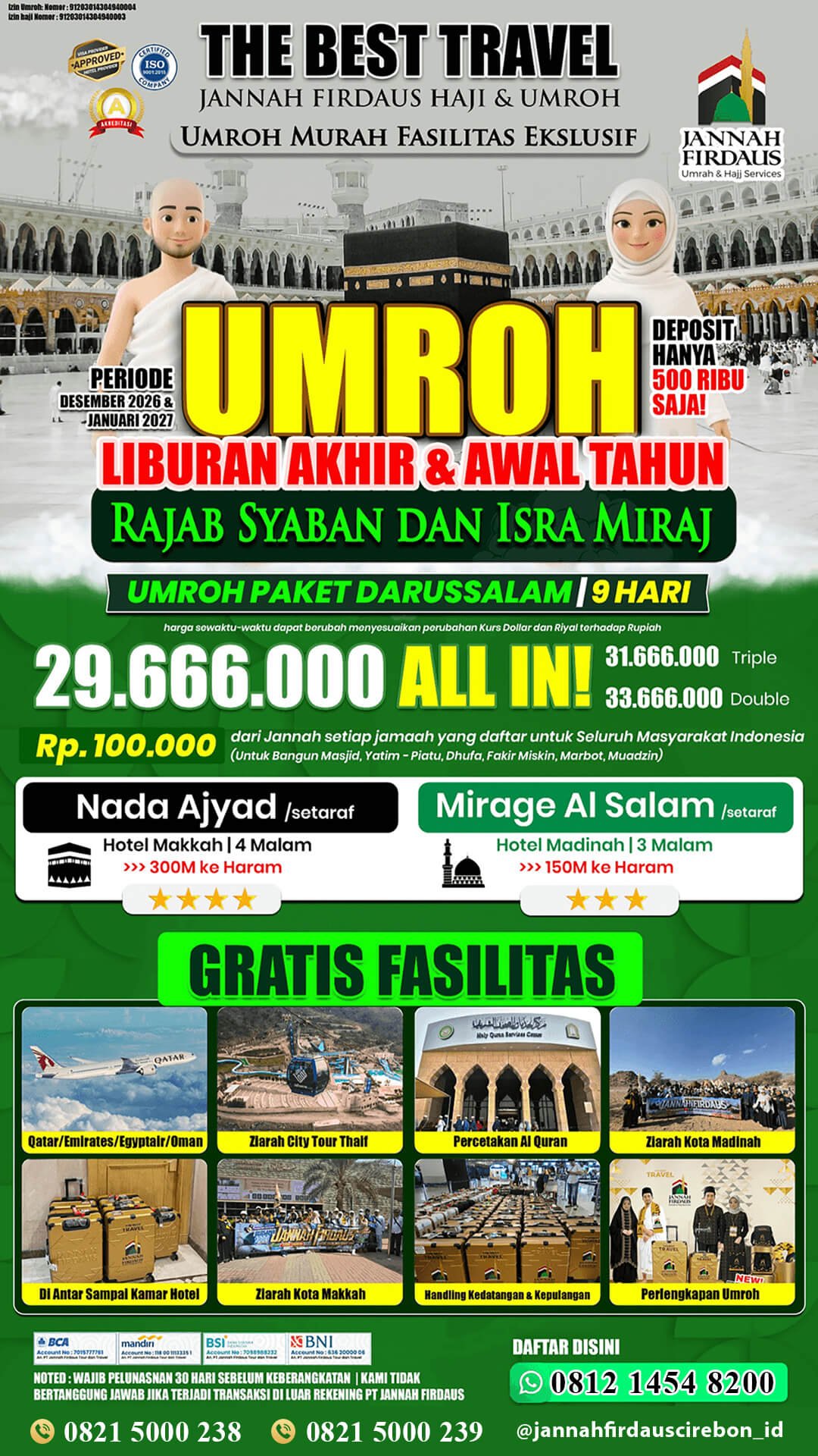 umroh akhir tahun 2026 & umroh awal tahun 2027 darussalam