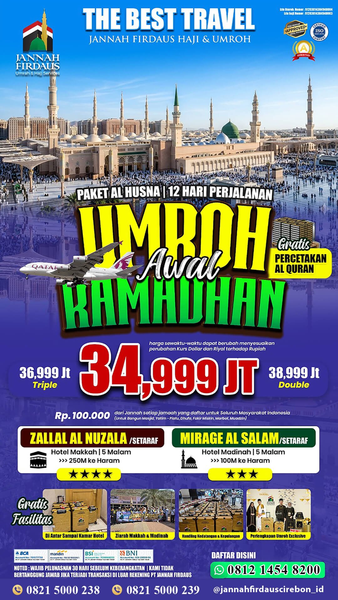 umroh awal ramadhan 2027 alhusna jannah firdaus cirebon