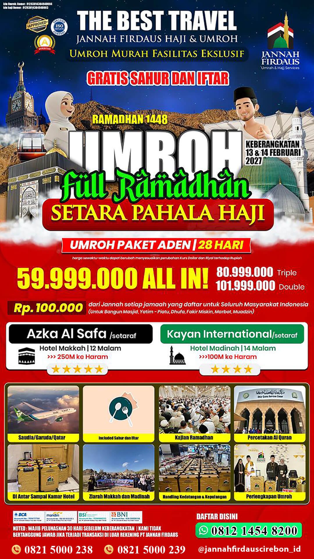 umroh full ramadhan 2027 aden jannah firdaus cirebon