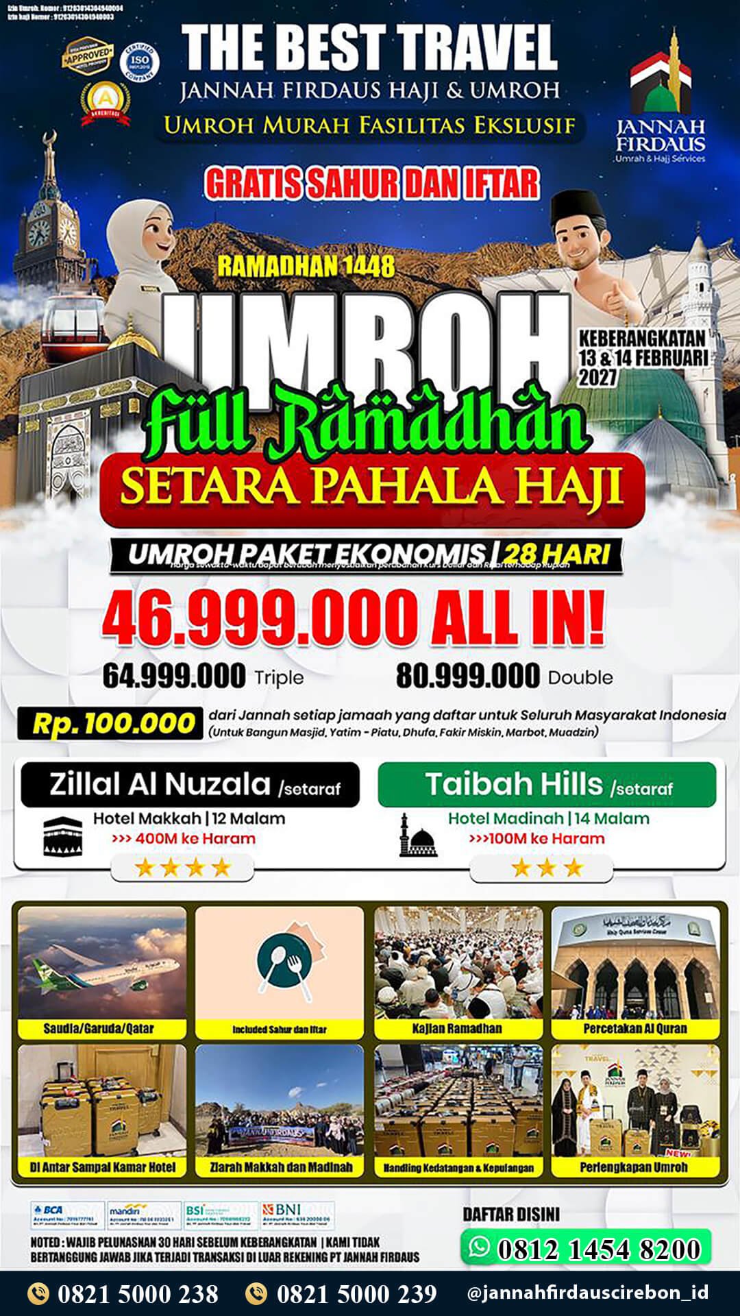 umroh full ramadhan 2027 ekonomis jannah firdaus cirebon