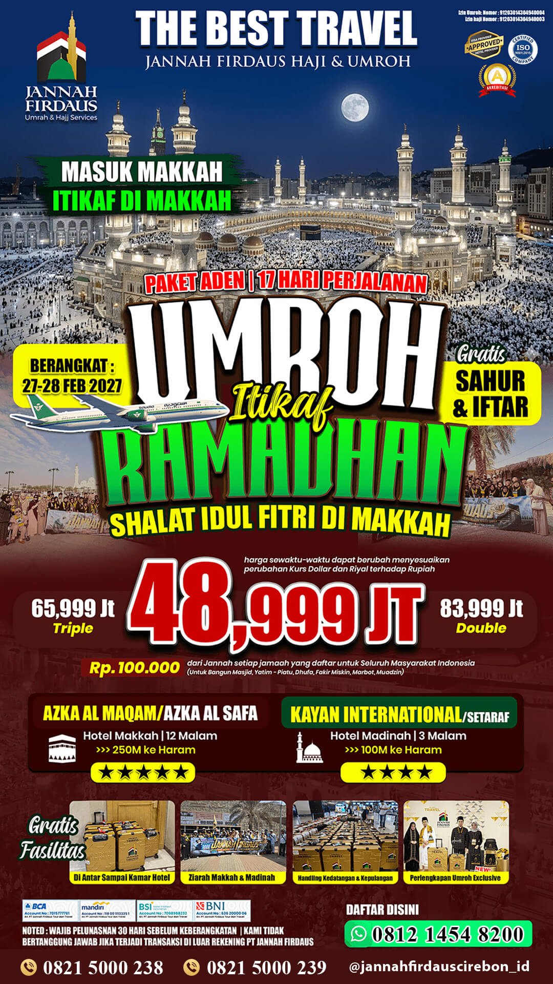 umroh itikaf ramadhan 2027 makkah aden jannah firdaus cirebon