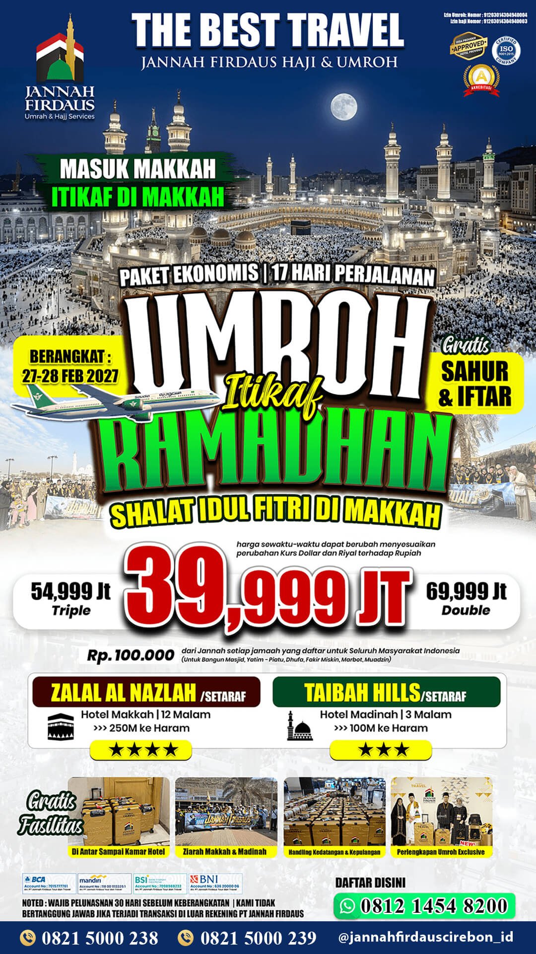 umroh itikaf ramadhan 2027 makkah ekonomis jannah firdaus cirebon